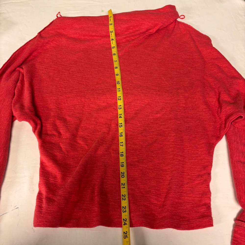 We The Free Free People One Shoulder Cowl Neck Oversized Sweater Top Pink m - Picture 5 of 5
